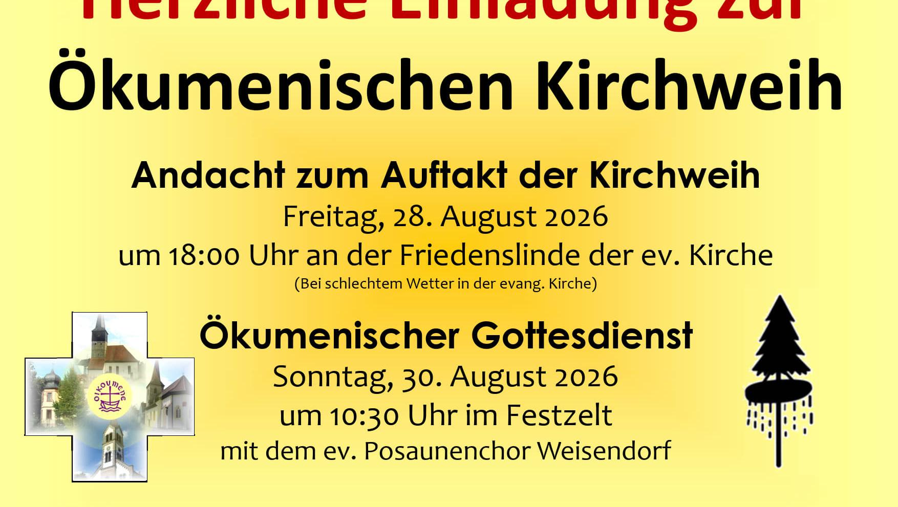 Plakat mit den Terminen zur Kirchweih