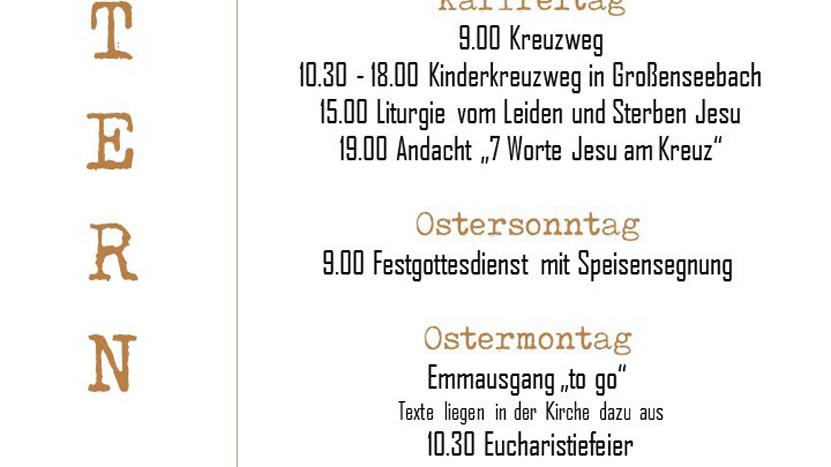 Gottesdienste Ostern