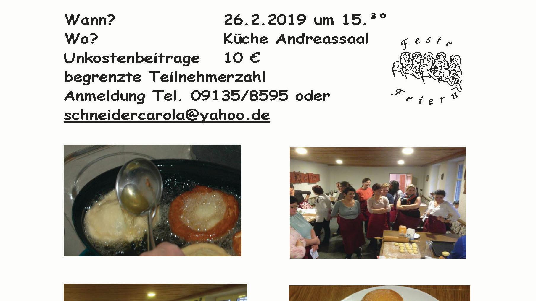 Krapfen und küchlebackkurs