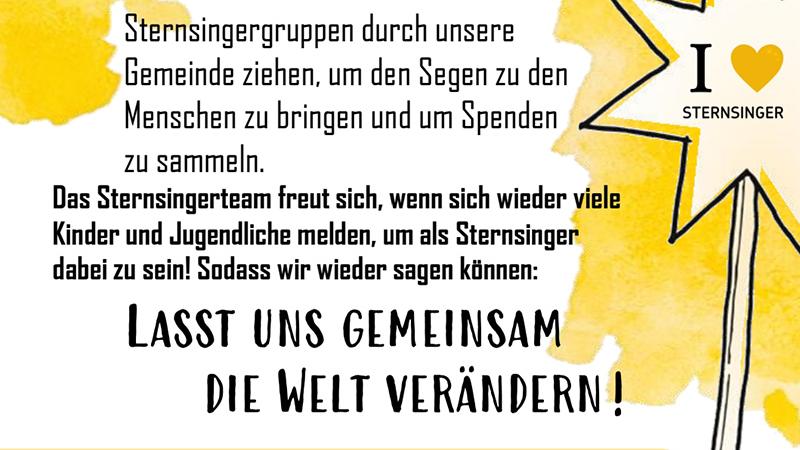 Sternsinger Gesucht!
