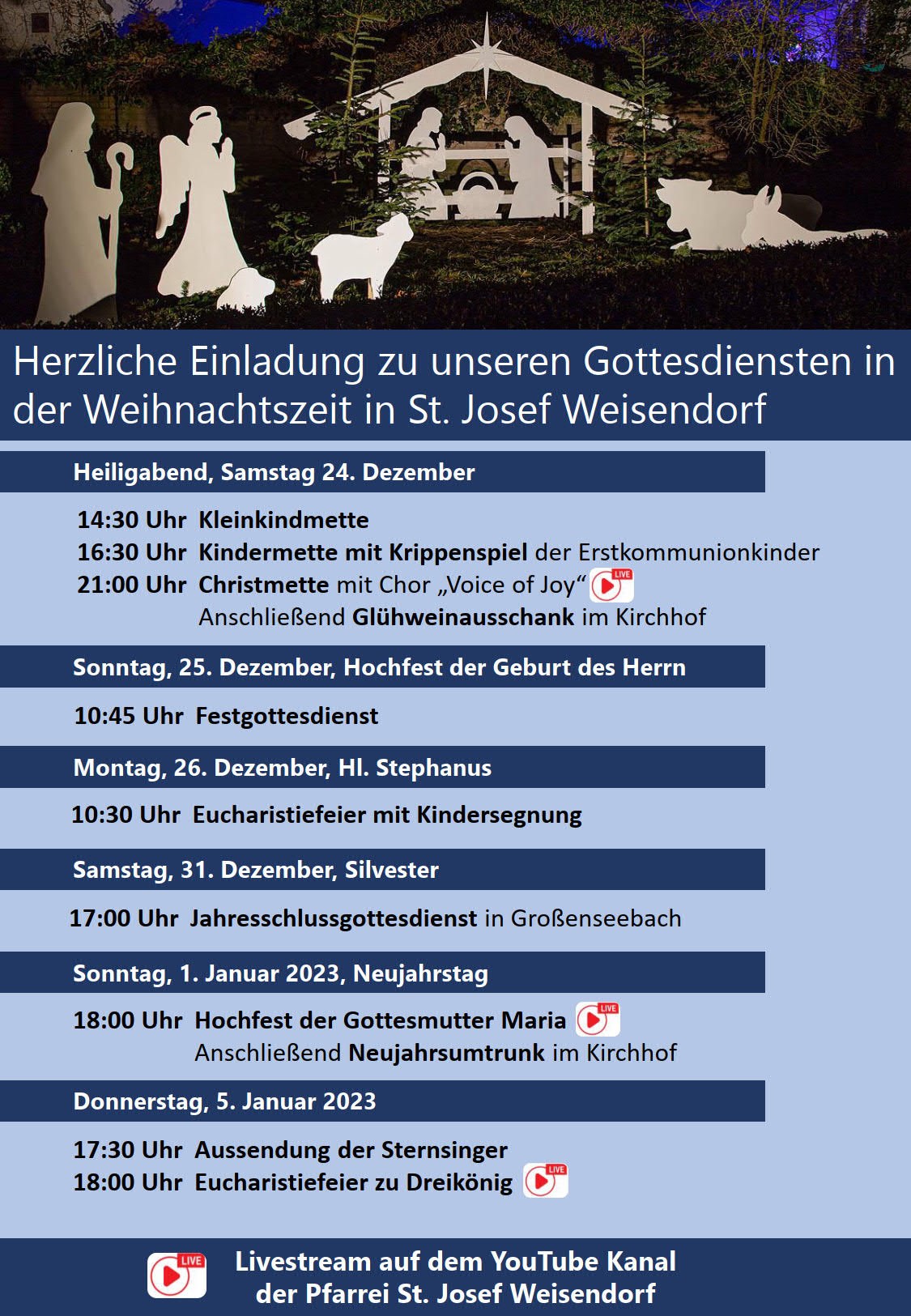 Weihnachtsgottesdienste