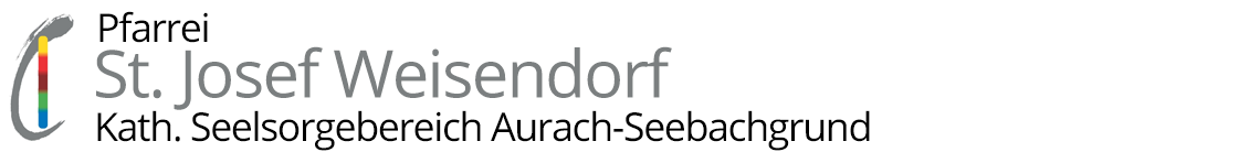 Schriftzug und Logo im Kopf der Homepage der Pfarrei Weisendorf
