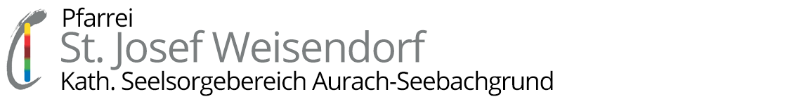 Schriftzug und Logo im Kopf der Homepage der Pfarrei Weisendorf